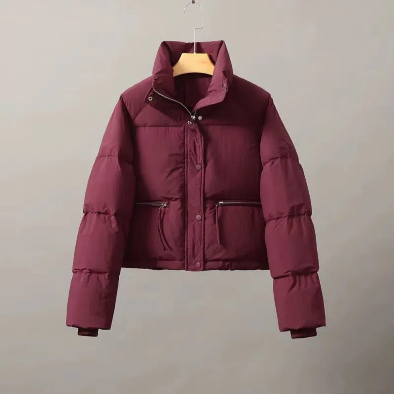 Puffer Jacket(Burgundy)